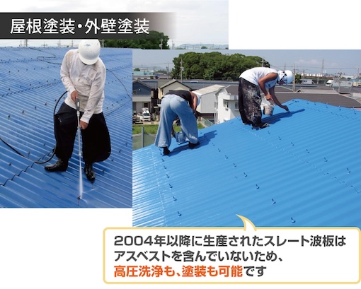 波板スレート　塗装